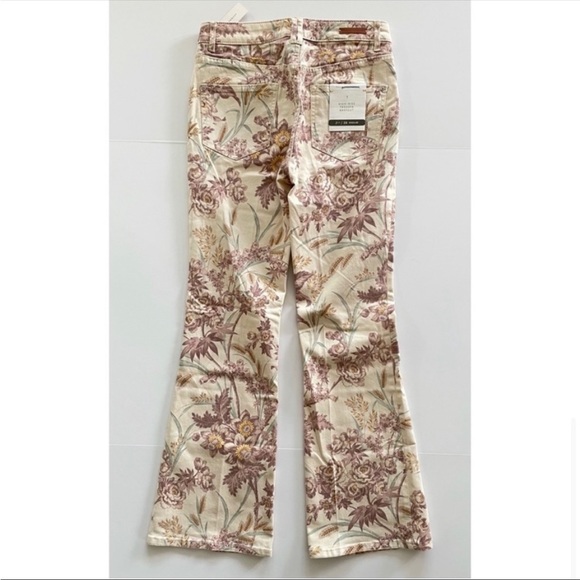 Anthro | Pilcro High-Rise Trouser Bootcut in Rose Floral, Sz 28 ♥ NWT - Picture 5 of 9